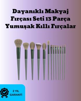 Toz ve Krem Ürünler İçin Güçlü Tutucu Yumuşak Kıllı Makyaj Fırça Takımı 13 Parça