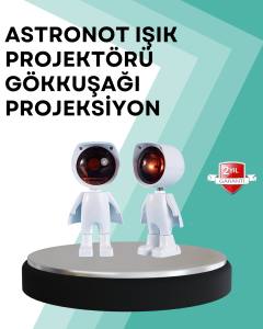 360° Ayarlanabilir Başlıklı Astronot Gece Lambası