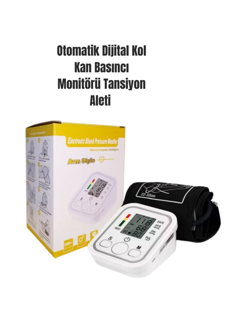 Taşınabilir Pil ve USB Girişli Tansiyon Aleti