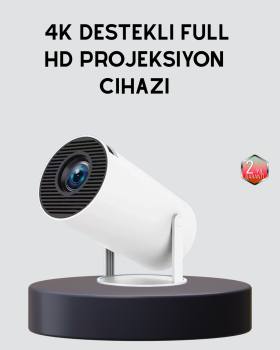 Ev Sineması Projeksiyon Cihazı – 160 ANSI Lümen, 4K Uyumlu ve Kablosuz Görüntü Aktarımı