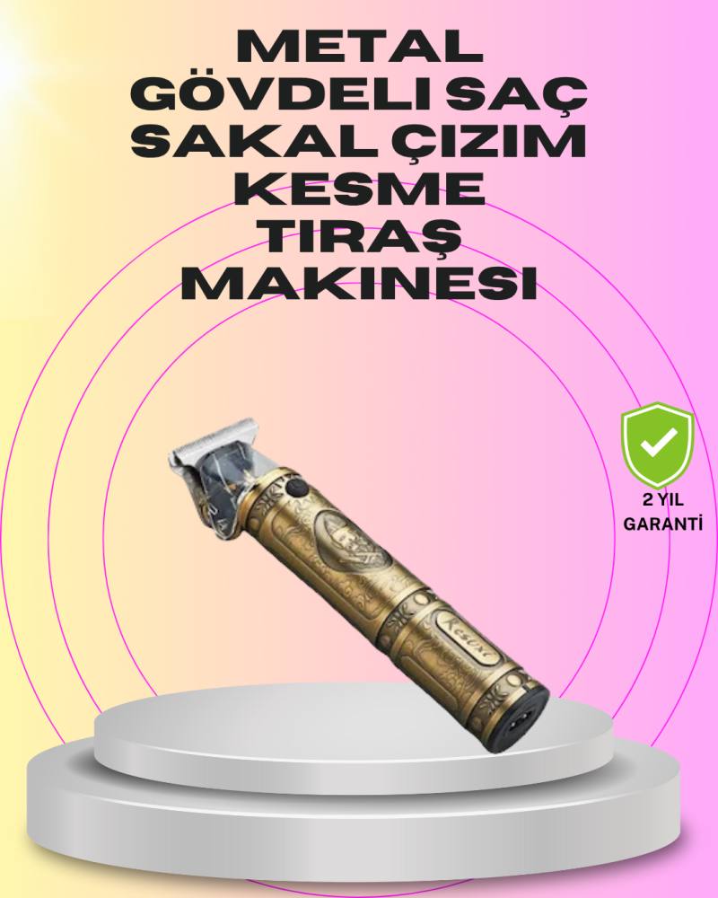Güçlü Motorlu, 4 Kılavuz Taraklı Kompakt Saç Kesme Makinesi – Uzun Pil Ömürlü
