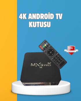Android TV Box 4K – 2GB RAM 16GB ROM, Kablosuz Wi-Fi Medya Oynatıcı