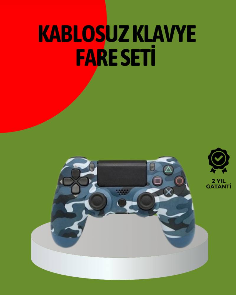PS4 Kablosuz Oyun Kolu Gecikmesiz Bağlantılı Ergonomik Tasarımlı