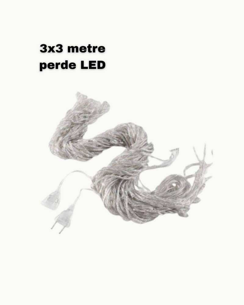 3x3 LED Işık Perdesi Şelale Model İç Dış Mekân Dekorasyonu