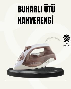 Buharlı Ütü 2200W Seramik Taban 300 ml Kahverengi Dikey Ütüleme