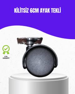 6 cm Kilitsiz Masa Ayağı Tekli Döner Tekerlek
