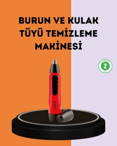 Kulak Burun Tüy Temizleme Makinesi Raks Leo Pilli Kuru Kullanım