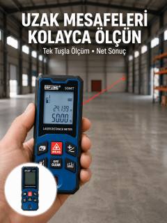 Profesyonel Lazer Metre Hassas Ölçüm ve Dijital Ekran Yeni Nesil
