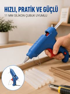 40W Sıcak Silikon Tabancası 5 Silikon Hediyeli Dayanıklı Tasarım Yeni Nesil