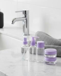 5 Parça Seyahat Banyo Seti 30 ml Şeffaf Taşınabilir Şişe Seti