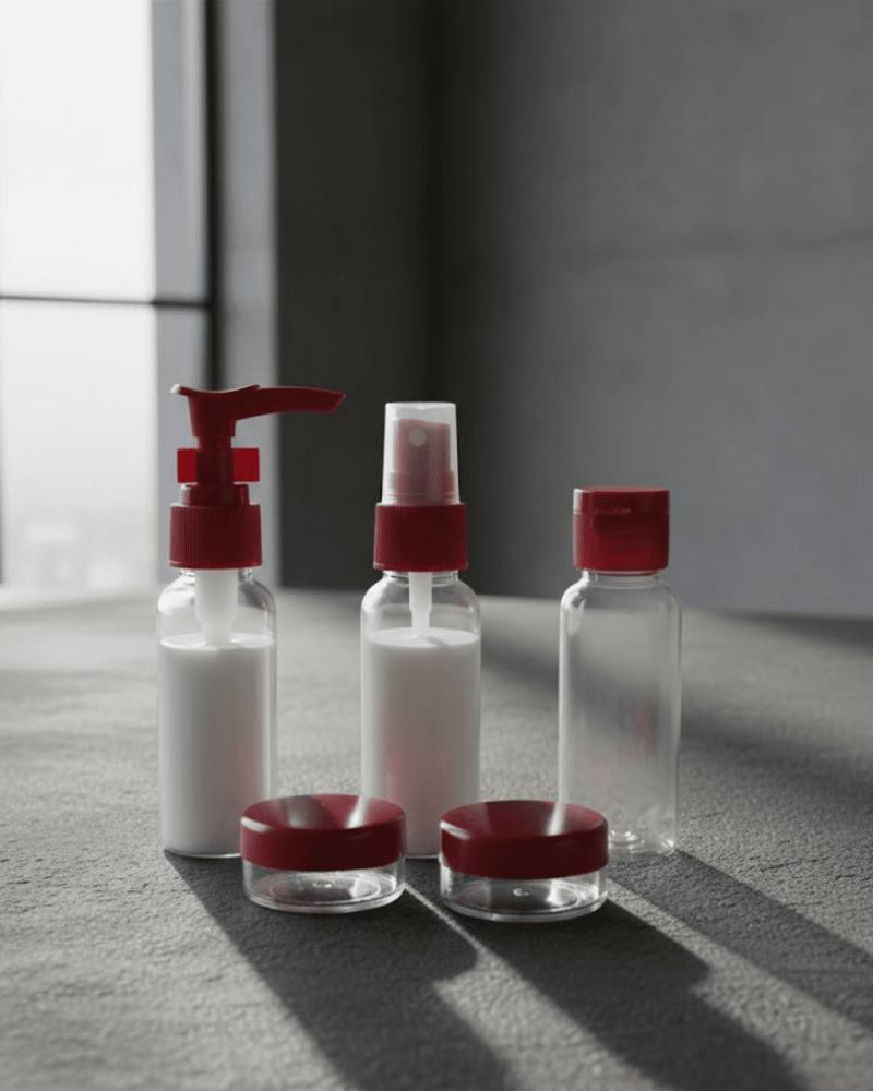 5 Parça Seyahat Dolum Şişesi Seti 30 ml Hafif Tasarım