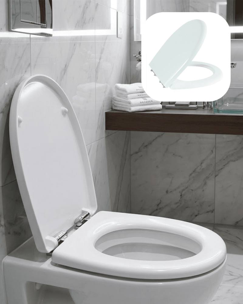 Universal Klozet Kapak Seti Kaydırmaz Alt Yüzey Kolay Temizlik Banyo Aksesuarı