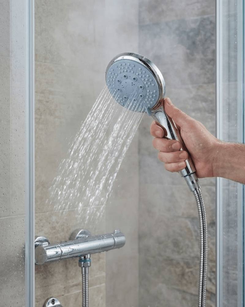 Spiral Hortumlu 4 Kademeli El Duşu Seti Duvar Askılı Banyo Duş Başlığı