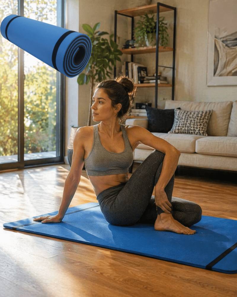 10 mm Yoga Matı Kaymaz Yüzey Çift Taraflı Kullanım Dayanıklı Eva Fitness Minderi