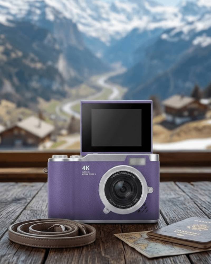 Vlog Kamera 4K Video 48 MP Otomatik Odaklı Flip Ekranlı