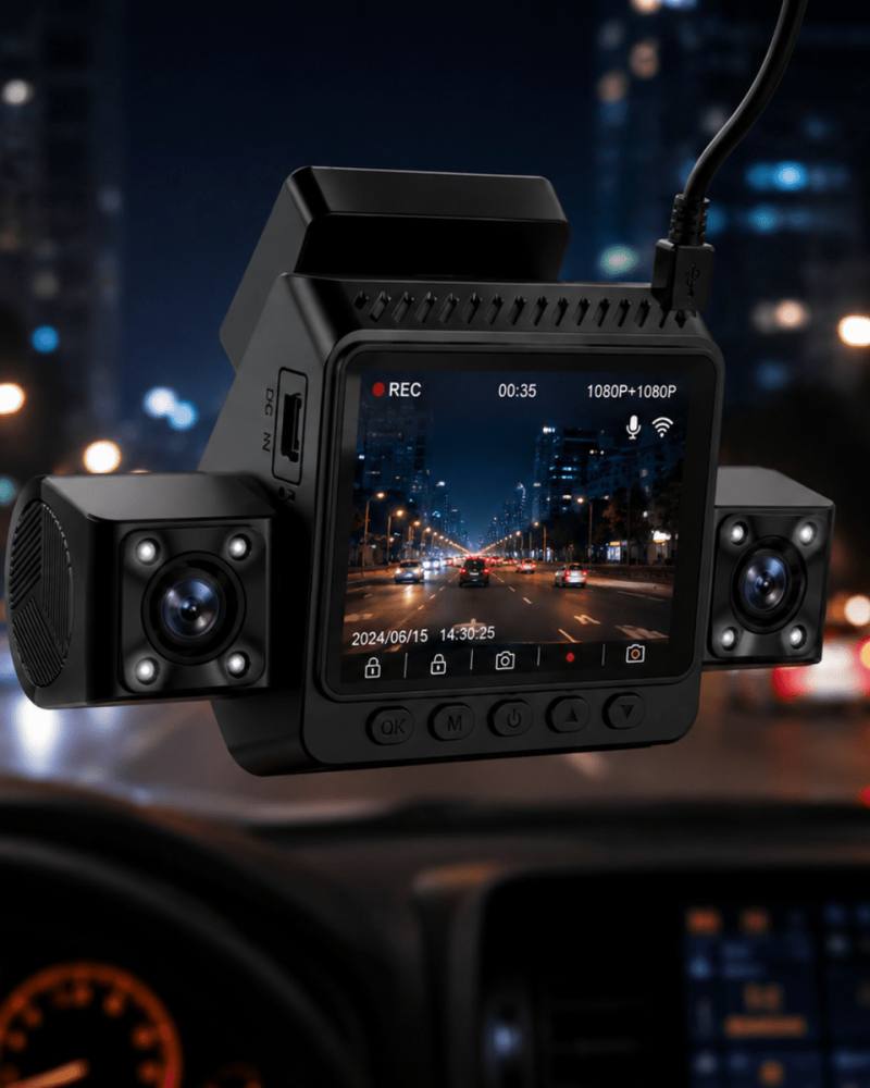 Araç İçi Güvenlik Kamerası 4 Lensli Full HD Kayıt Destekli Sistem
