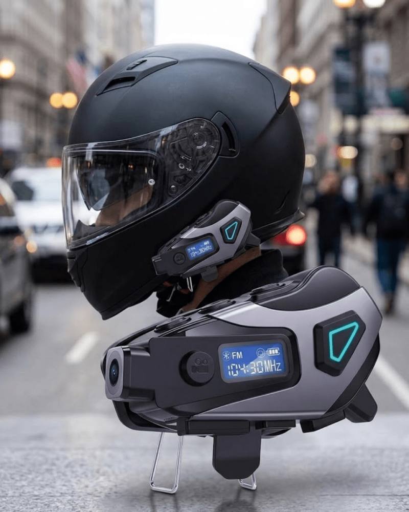 Motosiklet Kask Bluetooth Kulaklık Uzun Pil Ömrü Kamera ve Sesli Komut Destekli