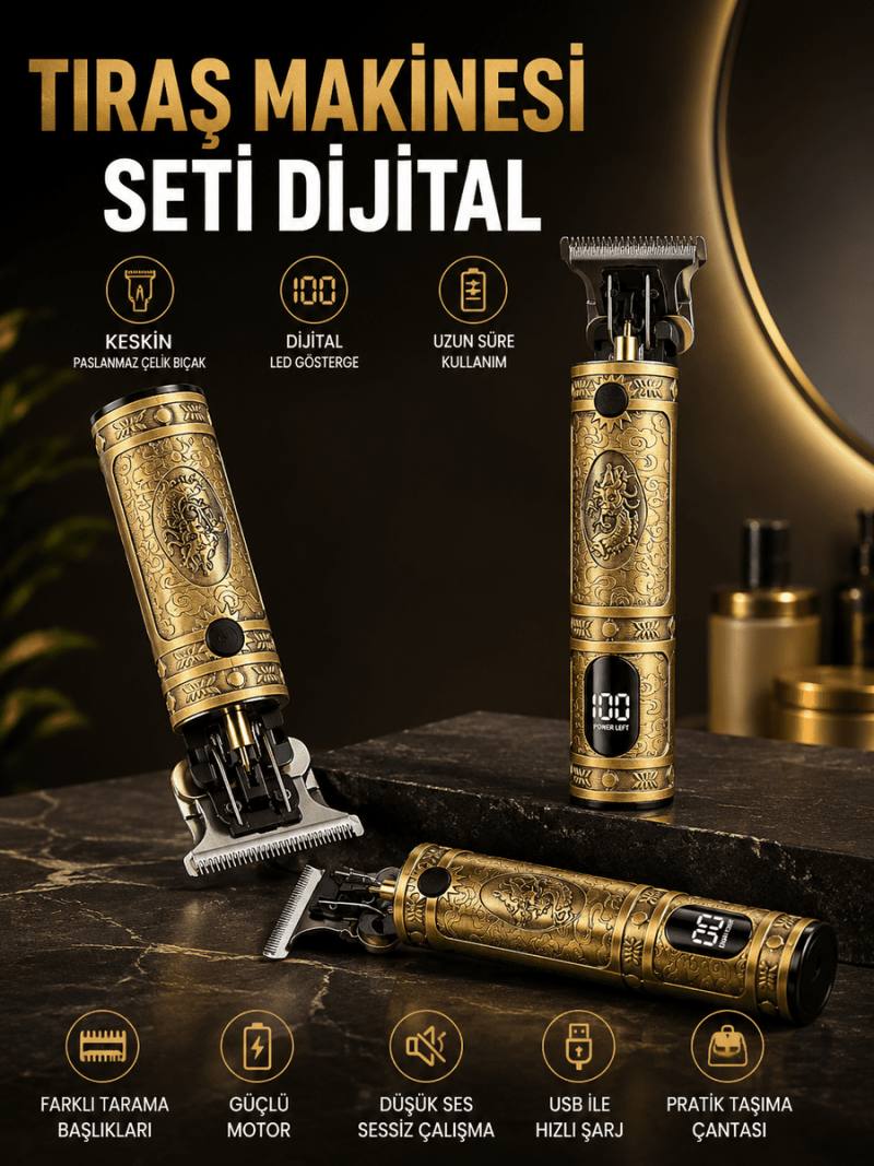 RD 378 Çizik Tıraş Makinesi Seti Dijital