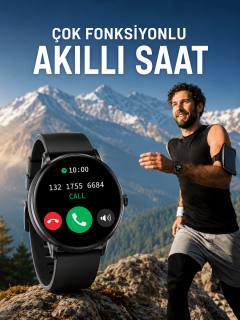 Akıllı Saat Çok Fonksiyonlu Sesli Görüşme NFC Uyumlu Amoled Ekran