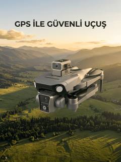 Ekranlı Kumandalı GPS Drone Çift Kameralı Katlanabilir Hava Aracı