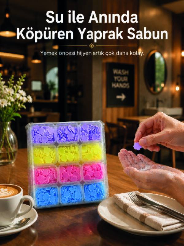 24 Adet Taşınabilir Yaprak Sabun Kutusu