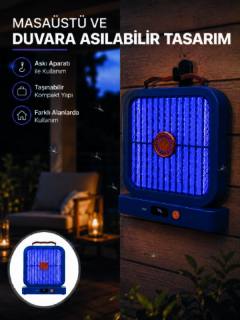 Taşınabilir Şarjlı Sivrisinek Öldürücü UV Işıklı Mavi Model