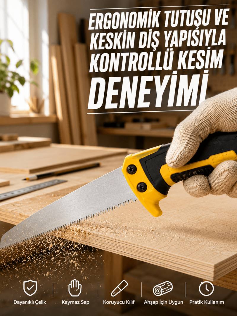 Düz Bıçaklı Budama Testeresi Kılıflı Güvenli Tasarım