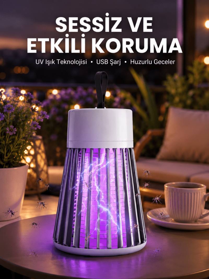 Kamp ve Bahçe İçin Şarjlı Böcek Kovucu Lamba