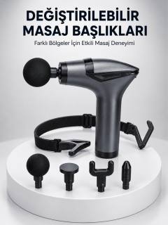 AKTÜEL 3in1 Taşınabilir Şarjlı Titreşimli Masaj Cihazı Çok Fonksiyonlu Yeni Nesil