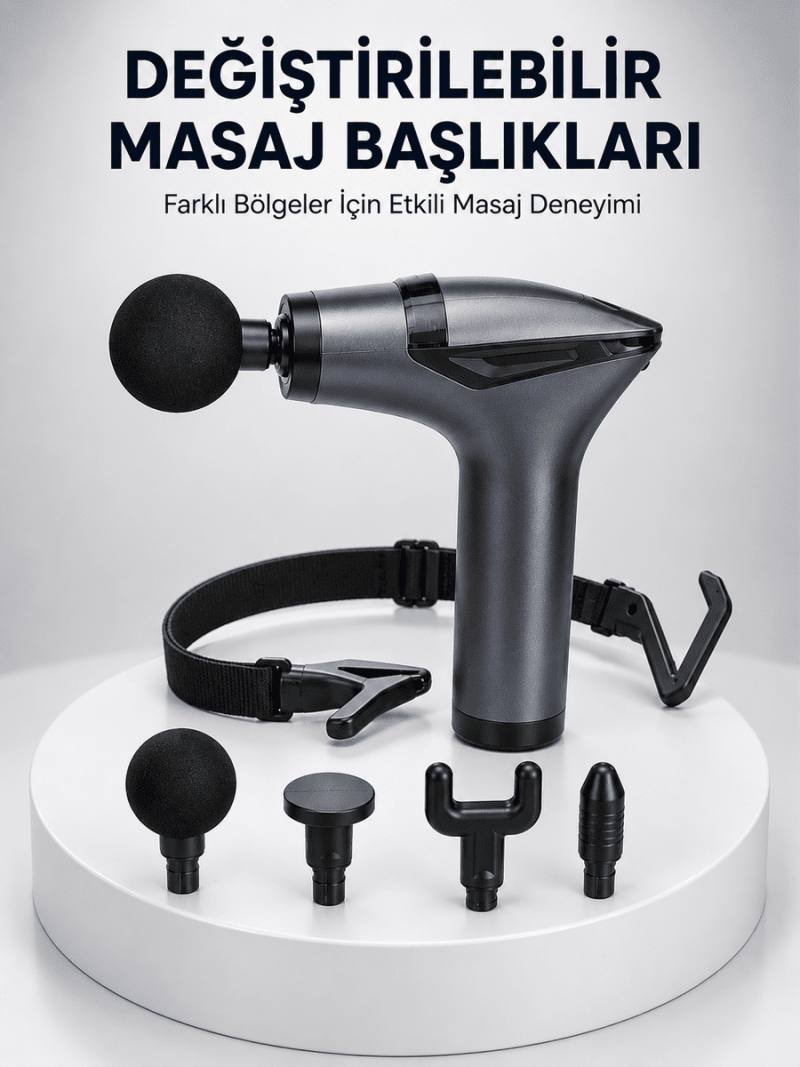 AKTÜEL 3in1 Taşınabilir Şarjlı Titreşimli Masaj Cihazı Çok Fonksiyonlu Yeni Nesil