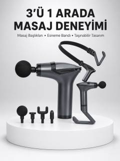 Titreşimli Şarjlı Masaj Aleti 3in1 Fonksiyonel Çok Amaçlı Model Yeni Nesil