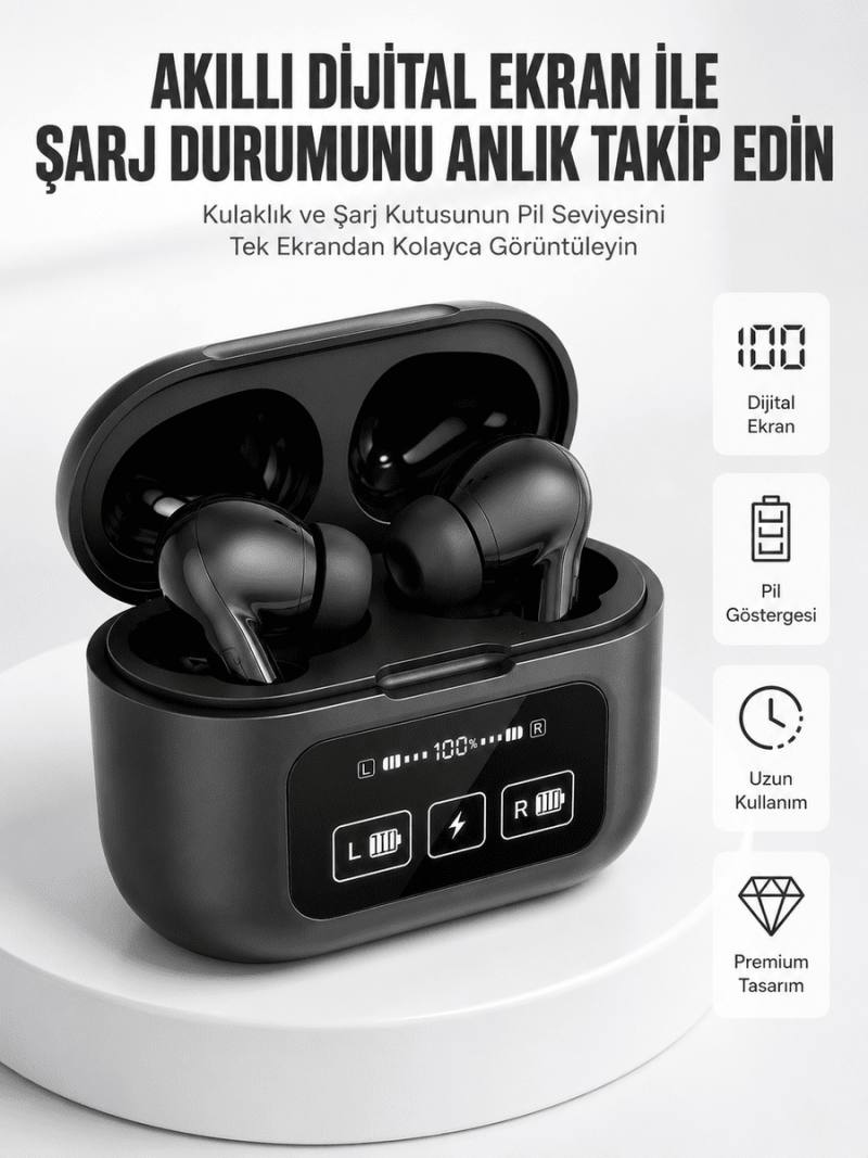 Kablosuz Bluetooth Kulaklık Pro Yeni Nesil Dokunmatik Kontrol