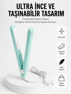 Seyahat Tipi Taşınabilir Saç Düzleştirici Saç Şekillendirici Yüksek Isı Ayarlı