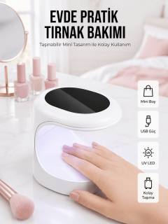 Kalıcı Oje Kurutucu Mini UV Işınlı Taşınabilir Hızlı ve Pratik Oje Kurutucu
