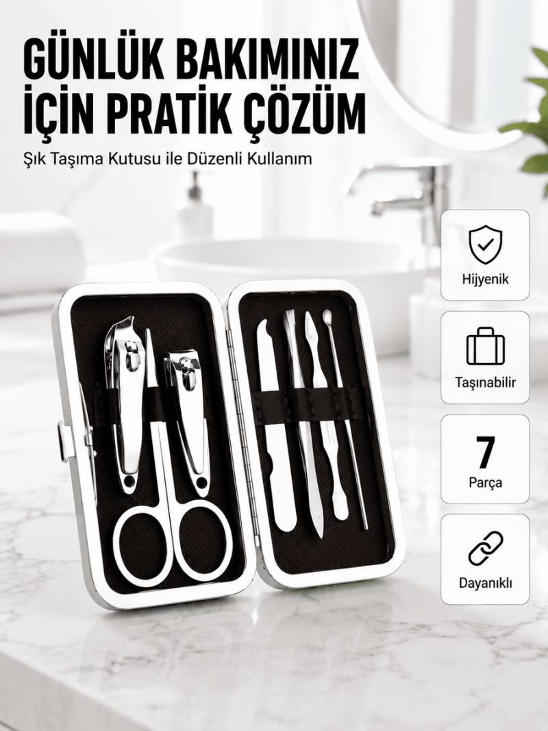 Taşınabilir Çantalı Çok Fonksiyonlu Bakım Seti