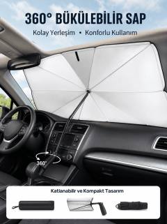 Pratik Ön Cam Güneşliği – Geniş Kapsama Alanı, Kolay Saklama Yeni Nesil