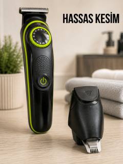 Erkek Bakım Seti 5'i 1 Arada 0-10 mm Ayarlanabilir Çok Fonksiyonlu Tıraş Makinesi