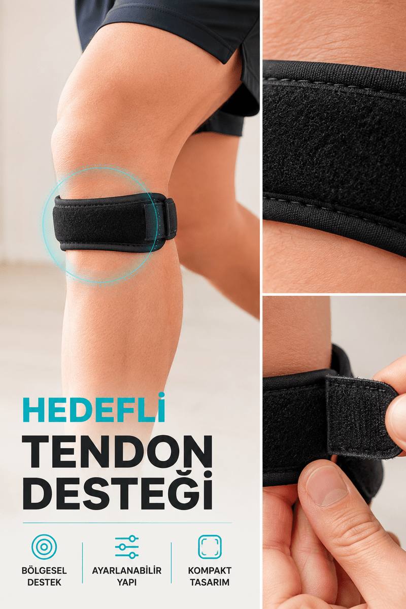 Ayarlanabilir Tendon Destek Bandı Diz Altı Spor Koşu Yürüyüş Bandı