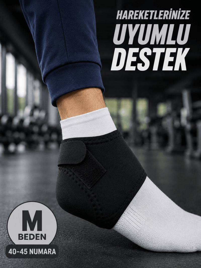 M Beden Cırtlı Topuk Çorabı 40-45 Numara Esnek Topuk ve Ayak Desteği