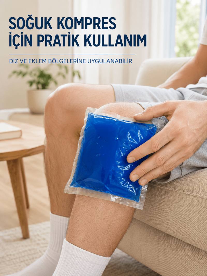 Mavi Termojel Kompres Paketi Sıcak Soğuk Kullanımlı Pratik Jel Kompres