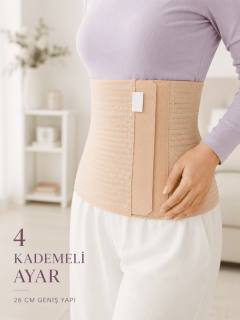 26 cm Abdominal Korse Doğum Sonrası 4 Kademeli Ayarlanabilir Karın Bel Korsesi