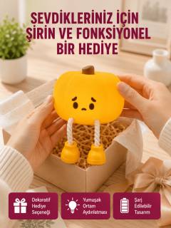 Şarjlı Pumpkin LED Masa Lambası Zamanlayıcılı Dokunmatik Yeni Nesil