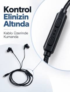 Müzik ve Sesli Görüşmeler İçin Type C Mikrofonlu Kulaklık