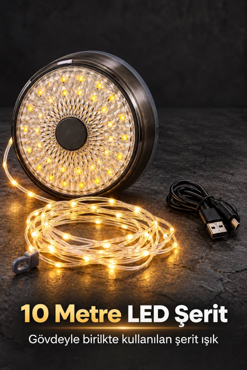 Şarjlı Kamp Lambası ve Çok Modlu LED Şerit Işık