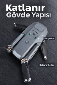 Katlanabilir Kameralı Drone ve Ekranlı Uzaktan Kumanda Seti