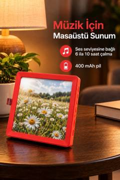 Bluetooth Fotoğraf Çerçevesi Dahili Hoparlörlü Destek Ayaklı Tasarım