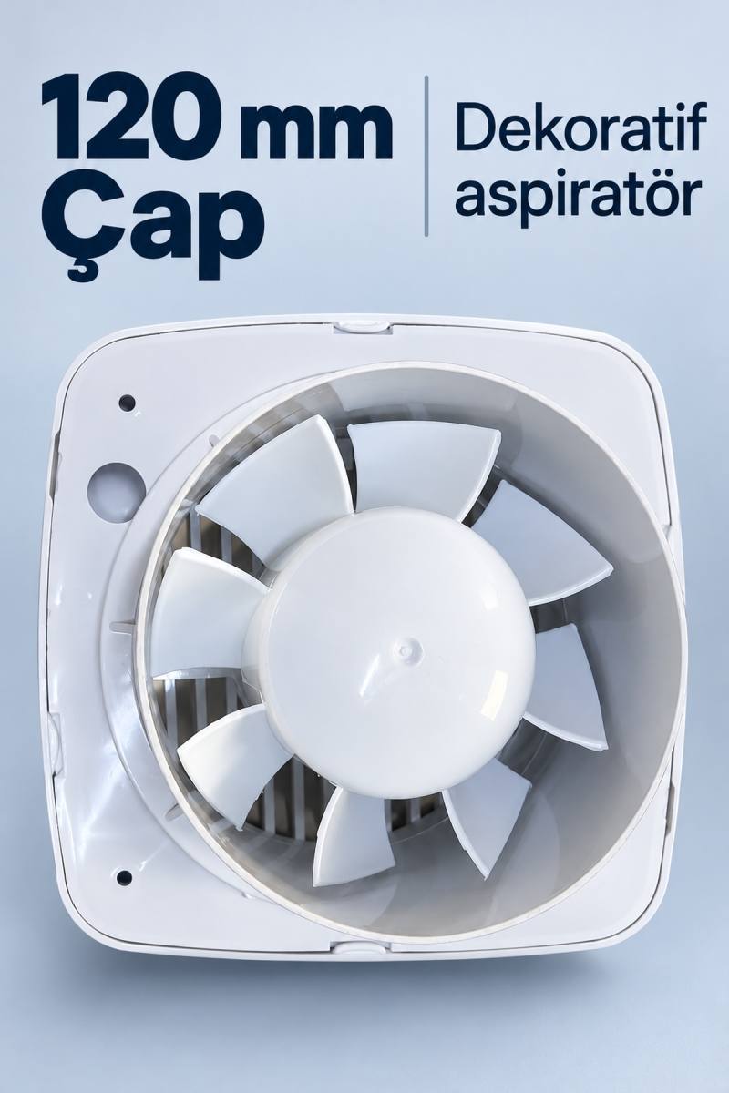 Beyaz Dekoratif Aspiratör 16 W 180 m³/h