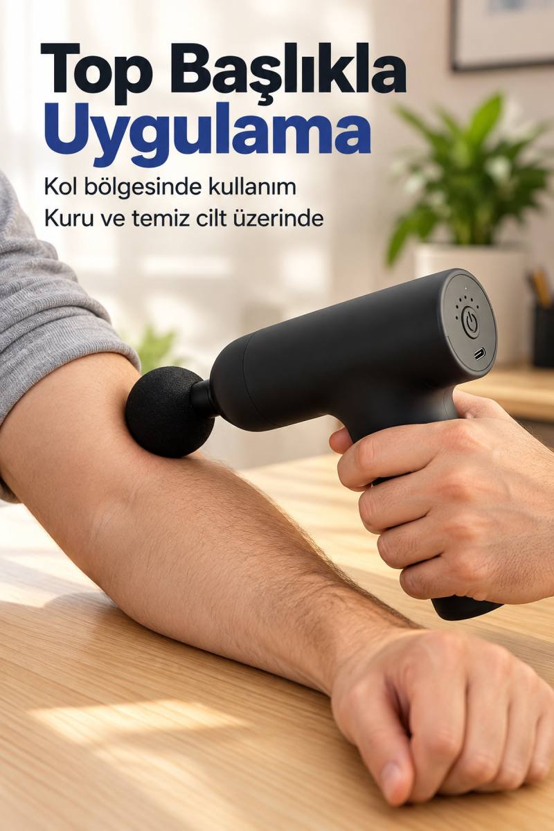 Şarjlı Masaj Aleti Altı Toplu Başlık ve Değiştirilebilir Uçlar