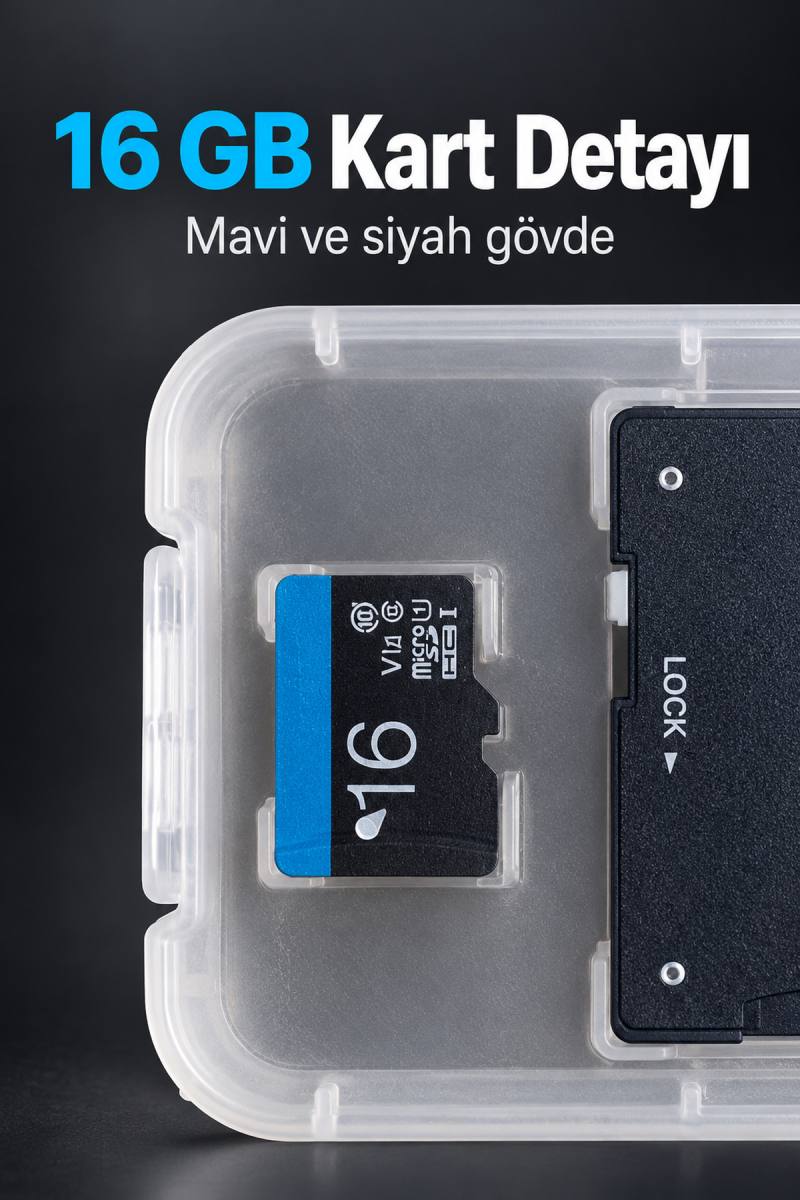 16 GB MicroSD Kart ve SD Adaptör Seti