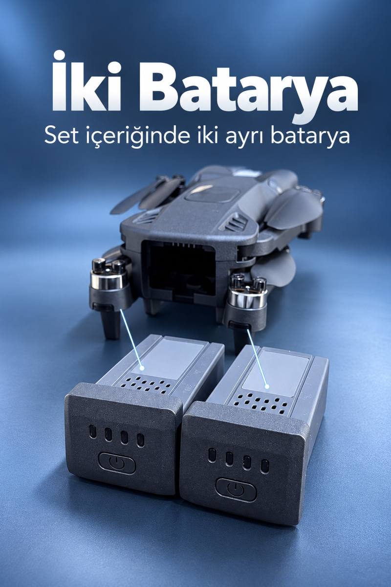 Katlanabilir Kameralı Drone Ekranlı Uzaktan Kumanda Seti
